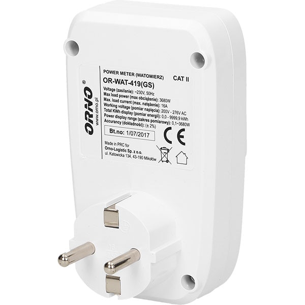 Priza programabila ORNO OR-WAT-419(GS), 3680W, 16A, alb