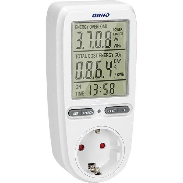 Priza programabila ORNO OR-WAT-435(GS), 3680W, 16A, alb