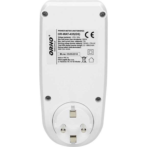 Priza programabila ORNO OR-WAT-435(GS), 3680W, 16A, alb