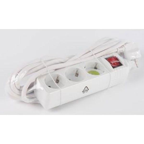 Prelungitor HAMA R9108815, 3 prize Schuko, 5m, intrerupator, alb