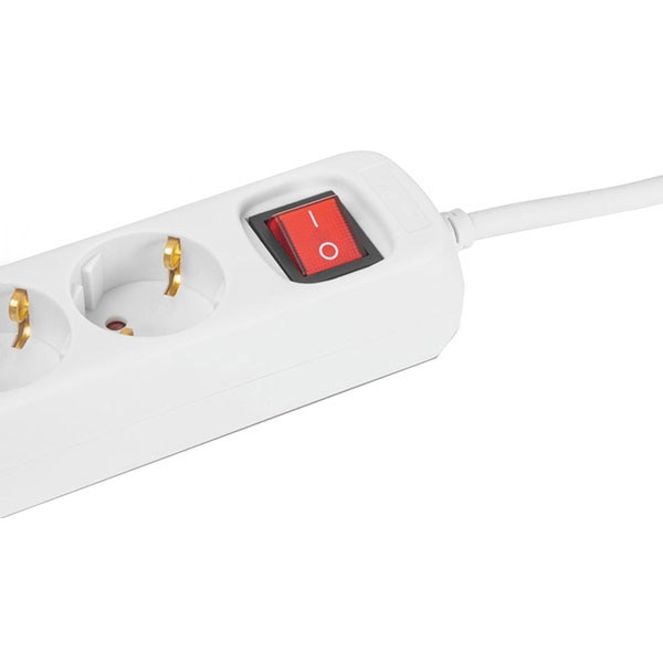 Prelungitor HAMA R9108815, 3 prize Schuko, 5m, intrerupator, alb
