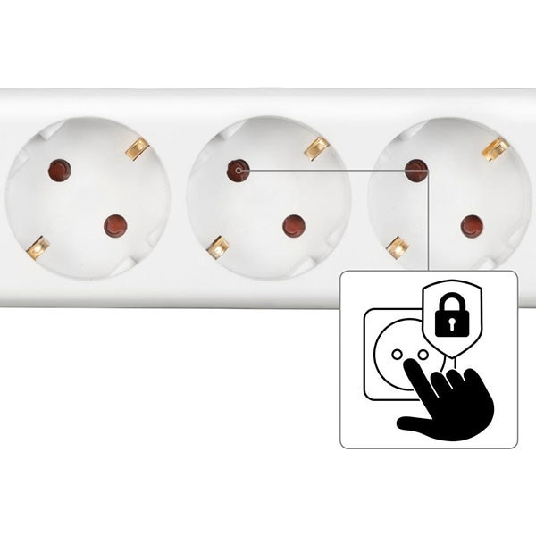 Prelungitor HAMA R9108815, 3 prize Schuko, 5m, intrerupator, alb