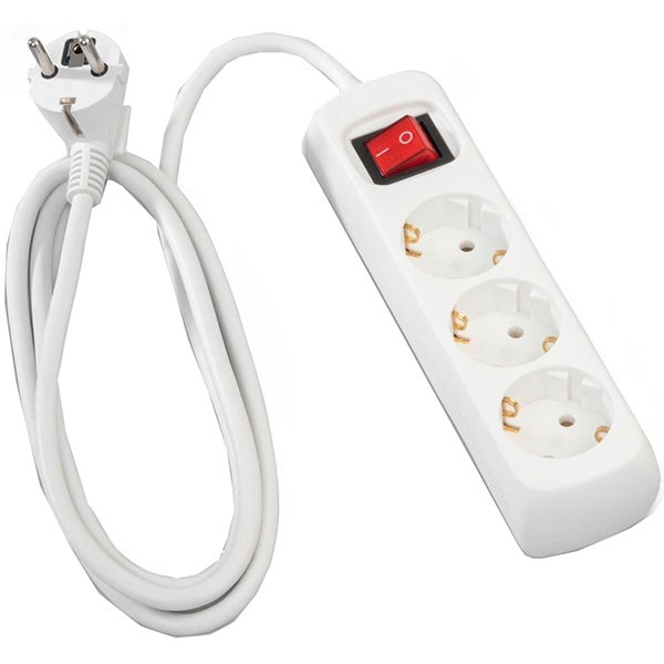 Prelungitor HAMA R9108815, 3 prize Schuko, 5m, intrerupator, alb