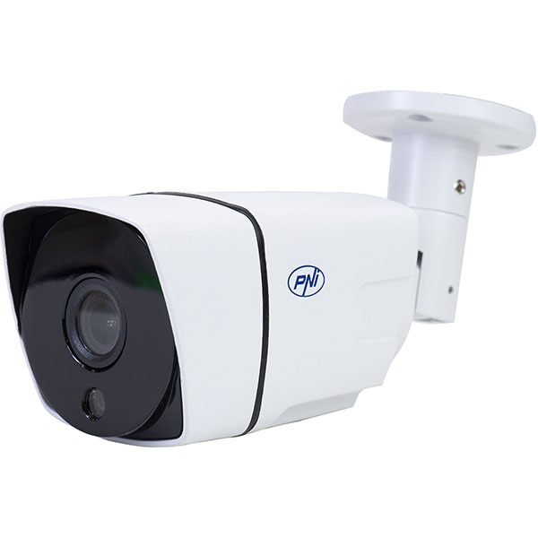 Kit supraveghere PNI House PTZ1300, 4 camere Full HD, NVR, 8 canale, alb-negru