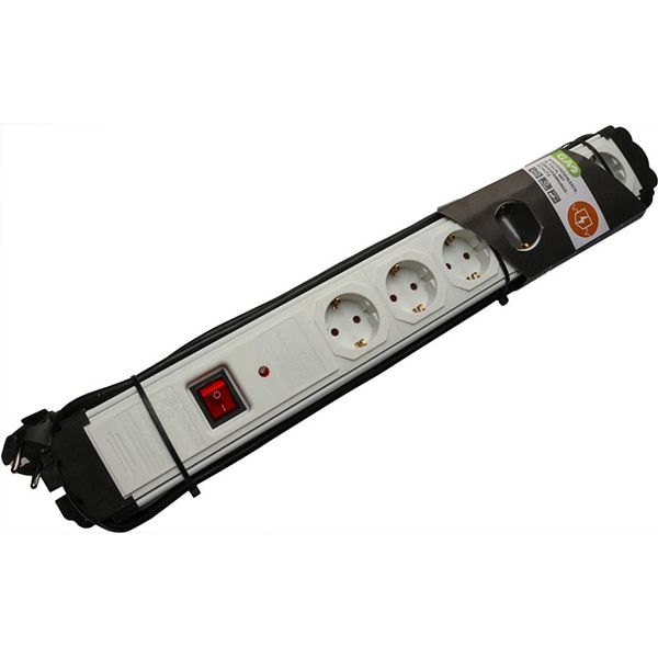 Prelungitor cu protectie STROHM SMPR6PUSS12517, 6 prize, 2 m, alb