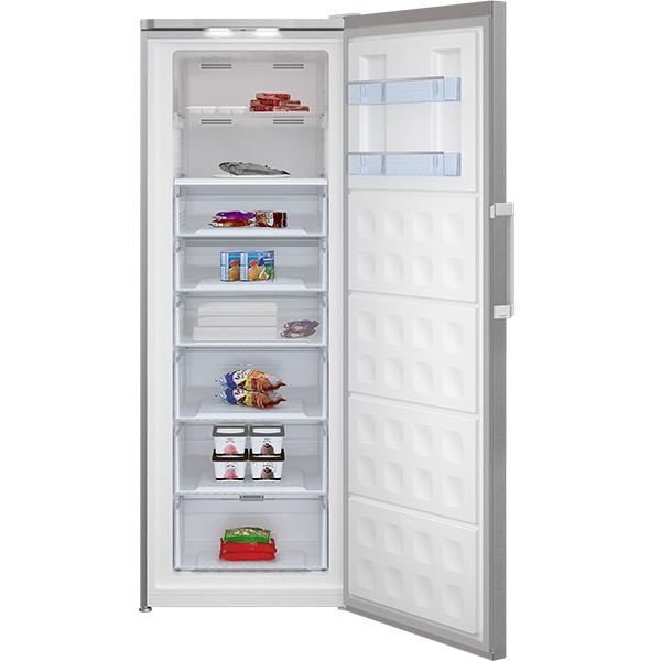 Congelator BEKO RFNE448E41XB, No Frost, 404 l, H 191.2 cm, Clasa E, argintiu