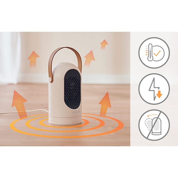 Aeroterma portabila ROVUS 110073314, 400W, alb