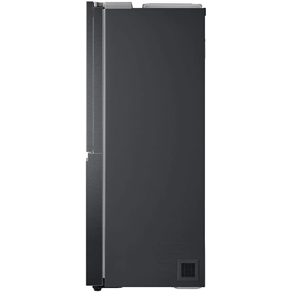 Side by Side LG GSJV91MCAE, Total No Frost, 635 l, H 179 cm, Clasa E, Dozator apa UVnano, DoorCooling+, ThinQ, negru