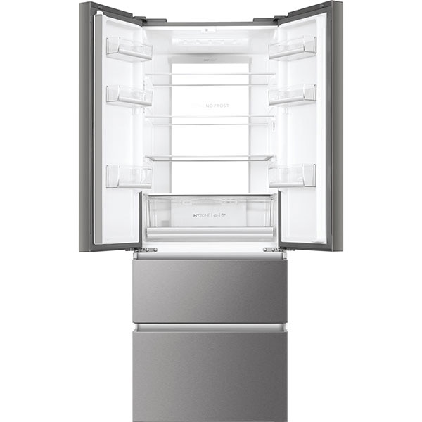 Side By Side HAIER HB17FPAAA, No Frost, 446 l, H 190 cm, Clasa E, inox