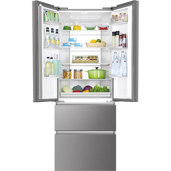 Side By Side HAIER HB17FPAAA, No Frost, 446 l, H 190 cm, Clasa E, inox