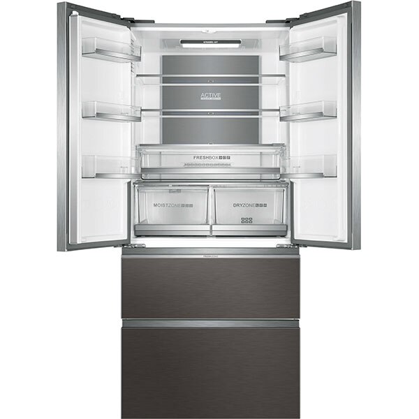 Side By Side HAIER HB18FGSAAA, No Frost, 539 l, H 190 cm, Clasa E, argintiu