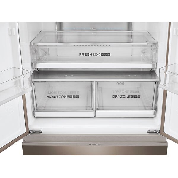 Side By Side HAIER HB18FGSAAA, No Frost, 539 l, H 190 cm, Clasa E, argintiu