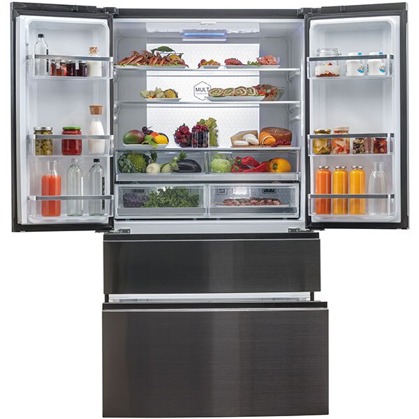 Side By Side HAIER HB26FSNAAA, No Frost, 750 l, H 190 cm, Clasa E, negru