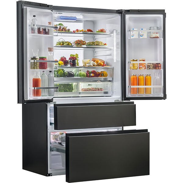 Side By Side HAIER HB26FSNAAA, No Frost, 750 l, H 190 cm, Clasa E, negru