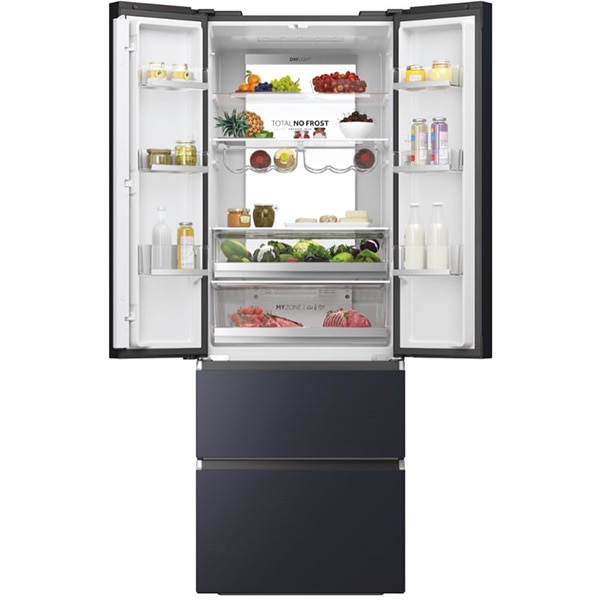 Side by Side HAIER HFW7720ENMB, No Frost, 477 l, H 201 cm, Clasa E, negru