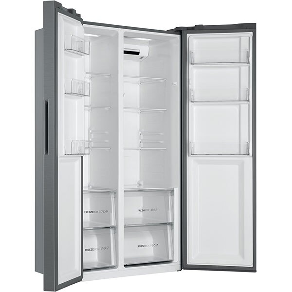 Side By Side HAIER HSR3918ENPG, No Frost, 528 l, H 178 cm, Clasa E, argintiu