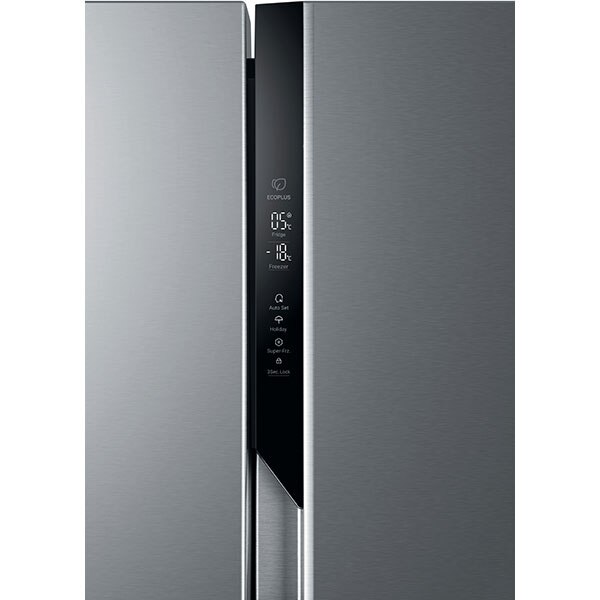 Side By Side HAIER HSR3918ENPG, No Frost, 528 l, H 178 cm, Clasa E, argintiu