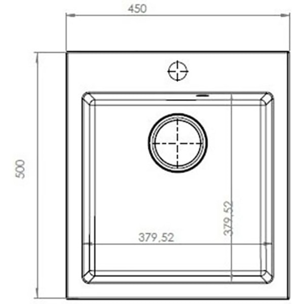 Pachet chiuveta ALVEUS Boogie 20, 1 cuva, compozit granit + baterie Diana, bej