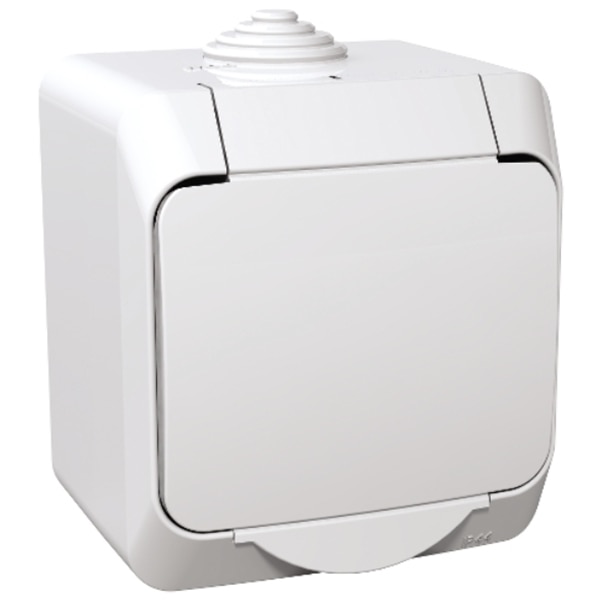 Priza de exterior SCHNEIDER WDE000541, 1 priza, IP44, alb