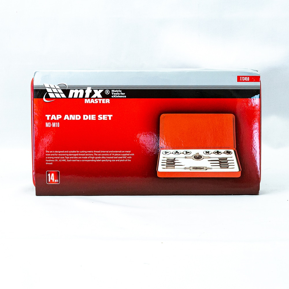 Set filiere si tarozi MTX, M3-M10, 14 piese