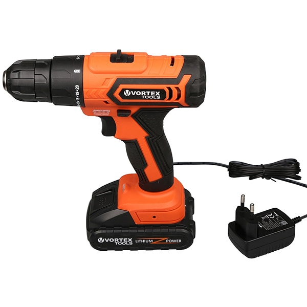 Masina de gaurit si insurubat (bormasina) VORTEX TOOLS VO2801, 14.4V, 1.3Ah, 1500RPM, 30Nm, cutie plastic