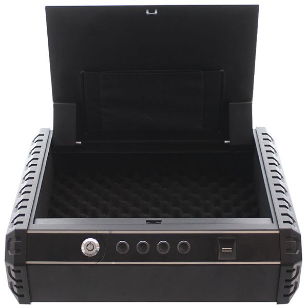 Caseta pistol ROTTNER Gunmaster XL, Incuietoare biometrica, 370 x 100 x 275 mm, negru