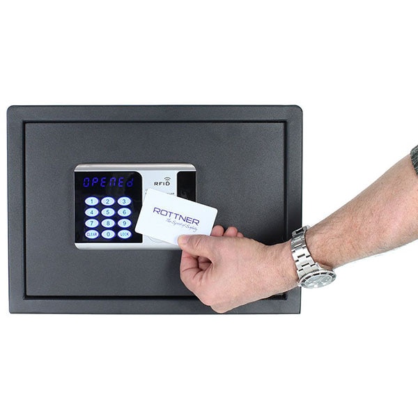 Seif hotel ROTTNER Premium Lap, Inchidere electronica RFID, 435 x 200 x 370 mm, antracit