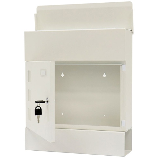 Cutie postala ROTTNER Globe, inchidere cheie, 361 x 425 x 110mm, alb