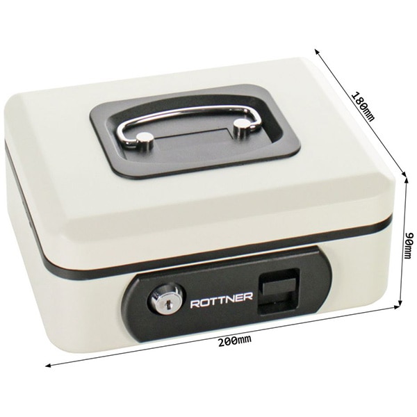Caseta bani ROTTNER Pro Box One T06406, Inchidere cheie, 200 x 90 x 180mm, alb