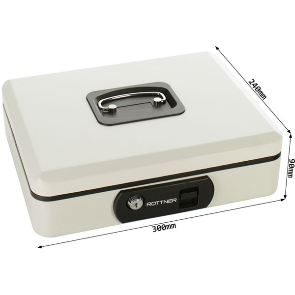 Caseta bani ROTTNER Pro Box Two T06409, Inchidere cheie, 300 x 90 x 240mm, alb