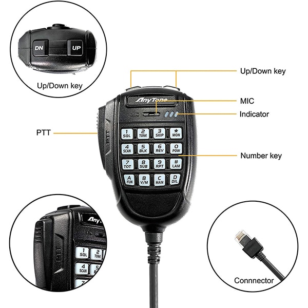 Statie radio VHF/UHF ANYTONE AT-779UV, 500 canale, Dual band