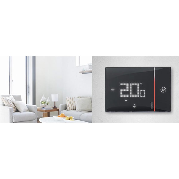 Termostat smart LEGRAND L049039, Wi-Fi, ZigBee, negru