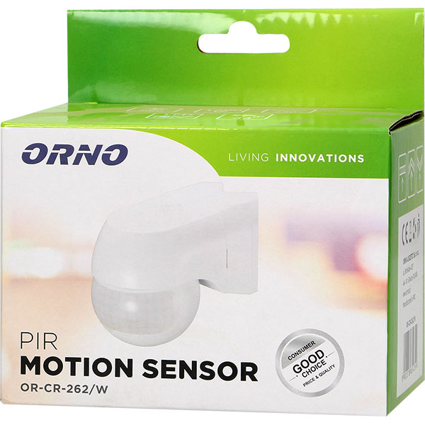 Senzor de miscare ORNO OR-CR-262/W, IP44, alb