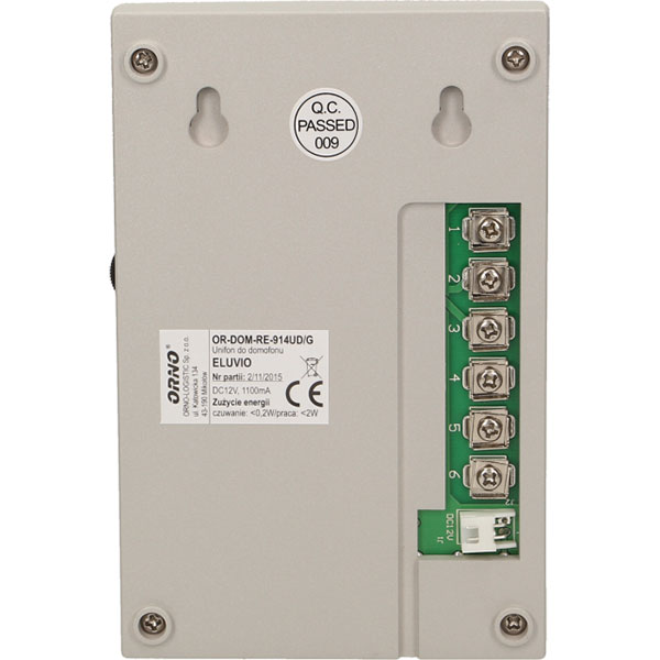 Interfon cu fir ORNO OR-DOM-RE-914/G, ultra-slim, gri