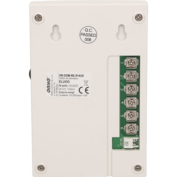 Interfon cu fir ORNO OR-DOM-RE-914/W, ultra-slim, alb