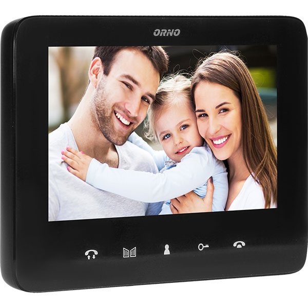 Interfon video cu fir ORNO OR-VID-VP-1071/B, LCD, 7 inch, gri-negru