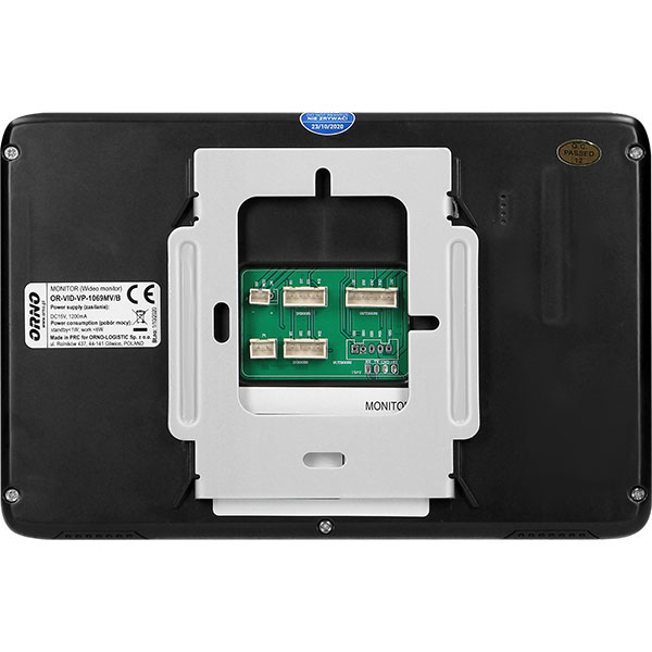 Interfon video cu fir ORNO OR-VID-VP-1071/B, LCD, 7 inch, gri-negru