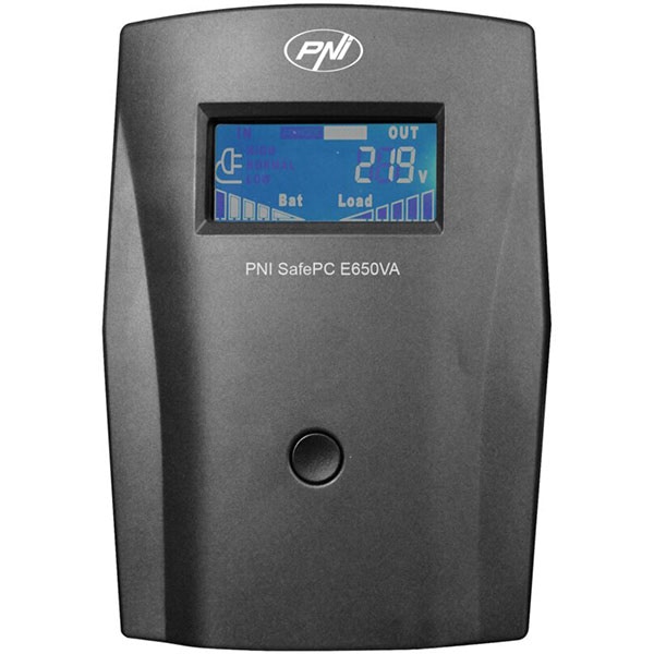 Unitate UPS PNI SafePC E650VA, 650VA, LCD, Schuko