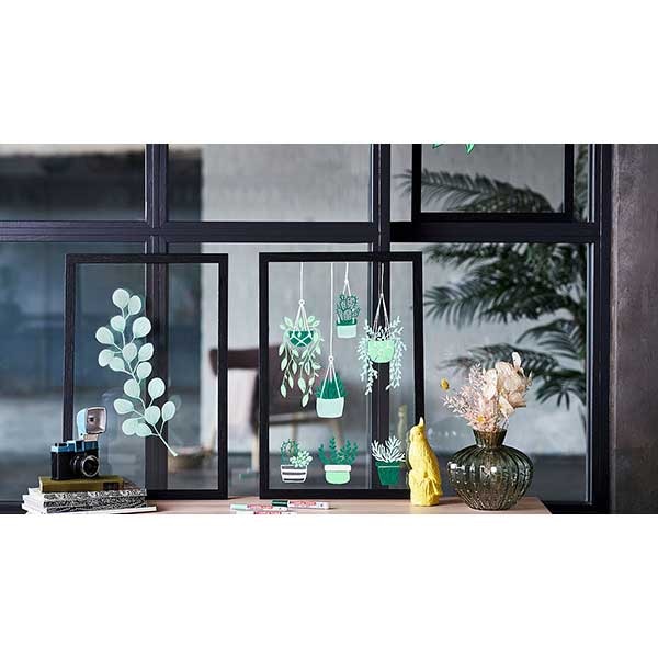 Set marker pentru sticla EDDING 4085, creta lichida pe baza de apa, 1-2 mm, 4 buc, albastru, verde, roz, galben