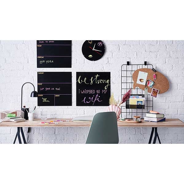 Set marker pentru sticla EDDING 4085, creta lichida pe baza de apa, 1-2 mm, 4 buc, albastru, verde, roz, galben