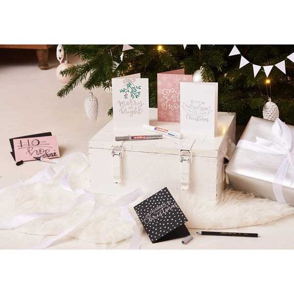 Set markere EDDING 1200, 2 culori metalizate