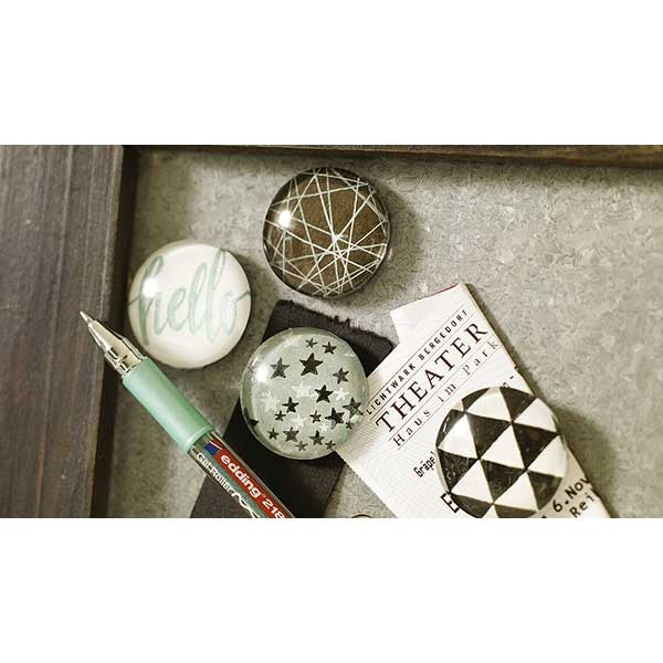 Set roller cu gel EDDING 2185, 0.7 mm, 2 buc, alb