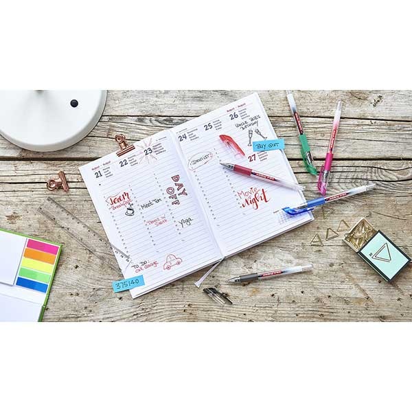 Set roller cu gel EDDING 2185, 0.7 mm, 2 buc, alb