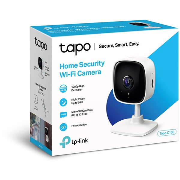 Camera IP Wireless interior TP-LINK Tapo TC60, 2MP, Full HD 1080p, IR, Night Vision, alb