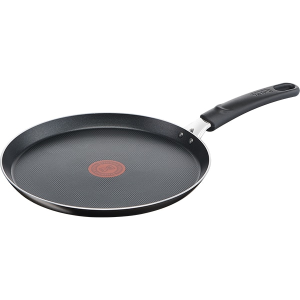 Tigaie clatite TEFAL Simply Clean B5671053, 25cm, aluminiu, Thermo Signal, negru