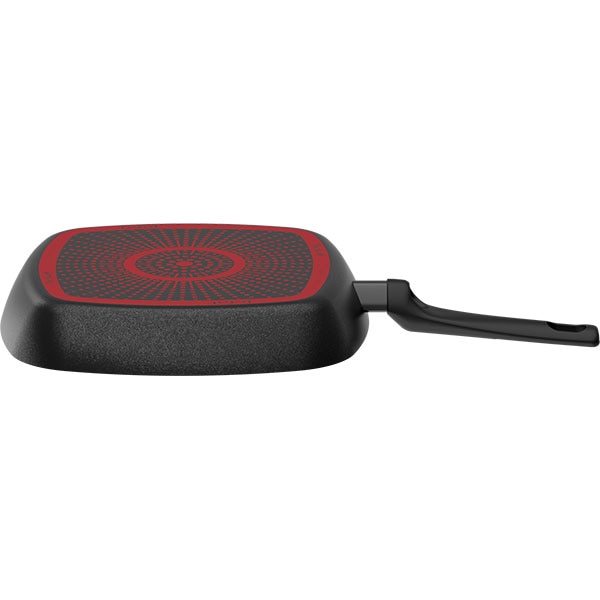 Tigaie grill TEFAL Simply Clean B5674053, 26x26cm, aluminiu, Thermo Signal, negru