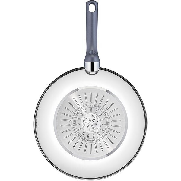 Tigaie Wok TEFAL Daily Cook G7309955, 28cm, otel, argintiu