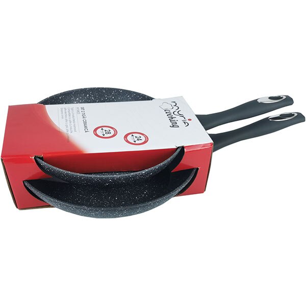 Set tigai MYRIA MY4403, 2 piese, 24-28cm, aliaj de aluminiu, gri