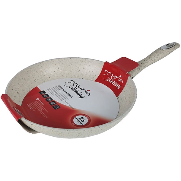 Tigaie marmorata MYRIA MY4409, 26cm, aliaj de aluminiu, crem