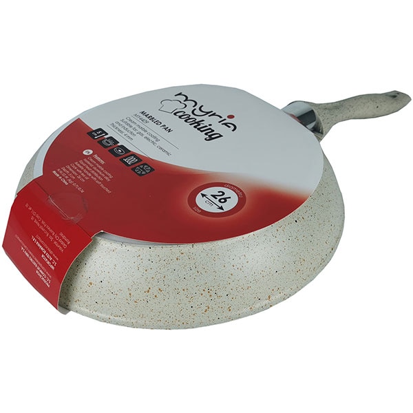 Tigaie marmorata MYRIA MY4409, 26cm, aliaj de aluminiu, crem